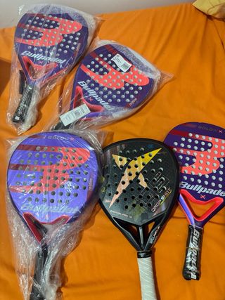 Lote 4 Raquetas Pádel Bullpadel y Drop Shot