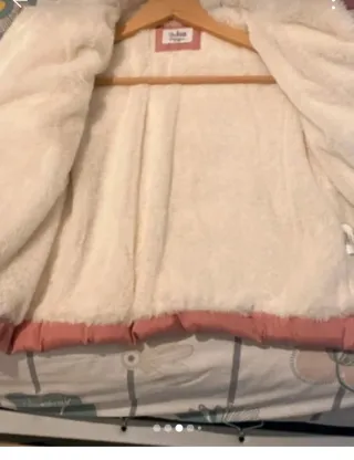 Piumino bimba rosa con pelliccia
