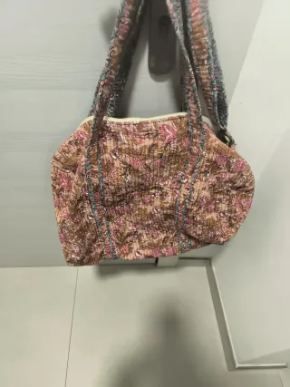 Bolso de tela estampado floral