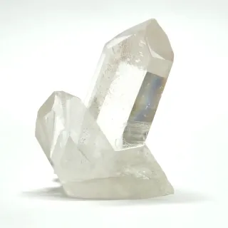 Quartzo minerale coppia di cristalli maclati