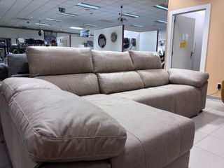 Sofá chaise longue eléctrico beige NUEVO
