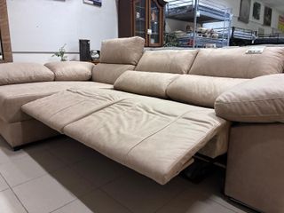 Sofá chaise longue eléctrico beige NUEVO
