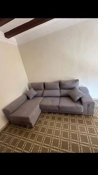 Sofá modular gris tela