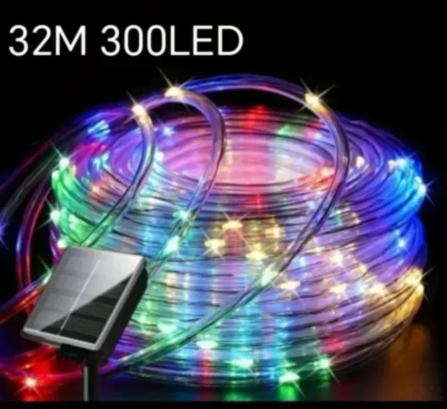 Guirnalda Solar LED 300 Luces Multicolor Navidad