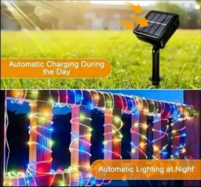 Guirnalda Solar LED 300 Luces Multicolor Navidad