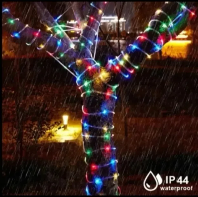 Guirnalda Solar LED 300 Luces Multicolor Navidad