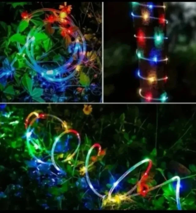 Guirnalda Solar LED 300 Luces Multicolor Navidad