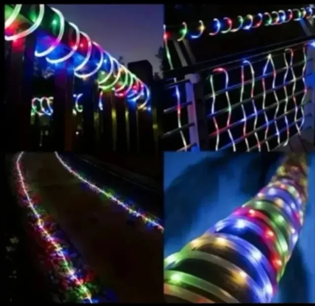 Guirnalda Solar LED 300 Luces Multicolor Navidad