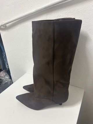 Stivali donna marroni tg 38 con zip