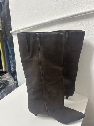 Stivali donna marroni tg 38 con zip