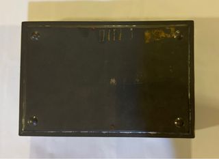 Scatola vintage latta coperchio floccato