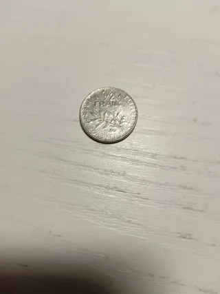 Moneta 1/2 Franco Francese 1986