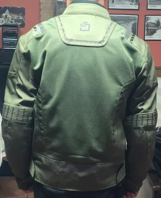 Chaqueta Cordura Verde Militar con Protecciones