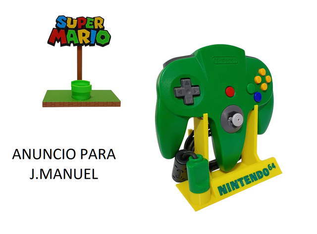 Soporte Super Mario y  soporte Mando N64