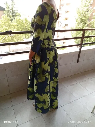 Vestido fiesta/madrina azul y verde