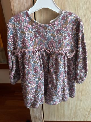 Vestido Sfera niña estampado floral, talla 12-18 m