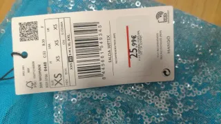 Falda lentejuelas azul y plateada