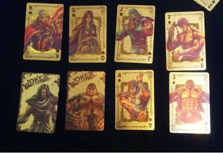 Carte da gioco Hokuto No Ken in oro rare Japanese