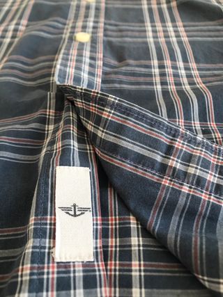 Camisa Dockers S Cuadros Manga Larga Gris Slim Fit