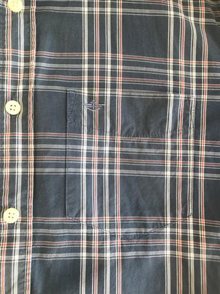 Camisa Dockers S Cuadros Manga Larga Gris Slim Fit