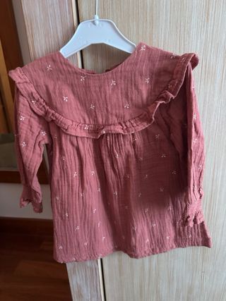 Vestido Sfera niña rosa estampado talla 12-18 m