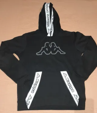 Sudadera Kappa Negra con Logo