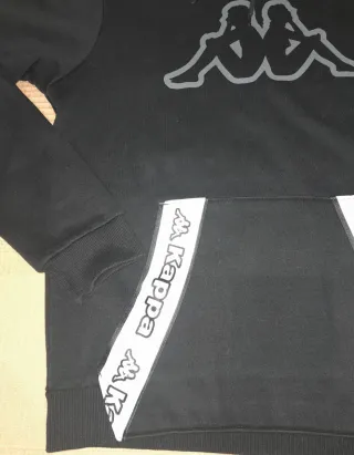 Sudadera Kappa Negra con Logo
