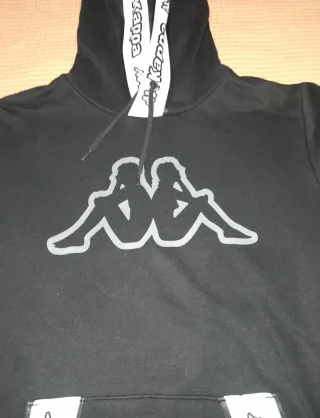 Sudadera Kappa Negra con Logo