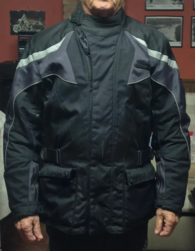 Chaqueta Cordura Moto Negra Protecciones