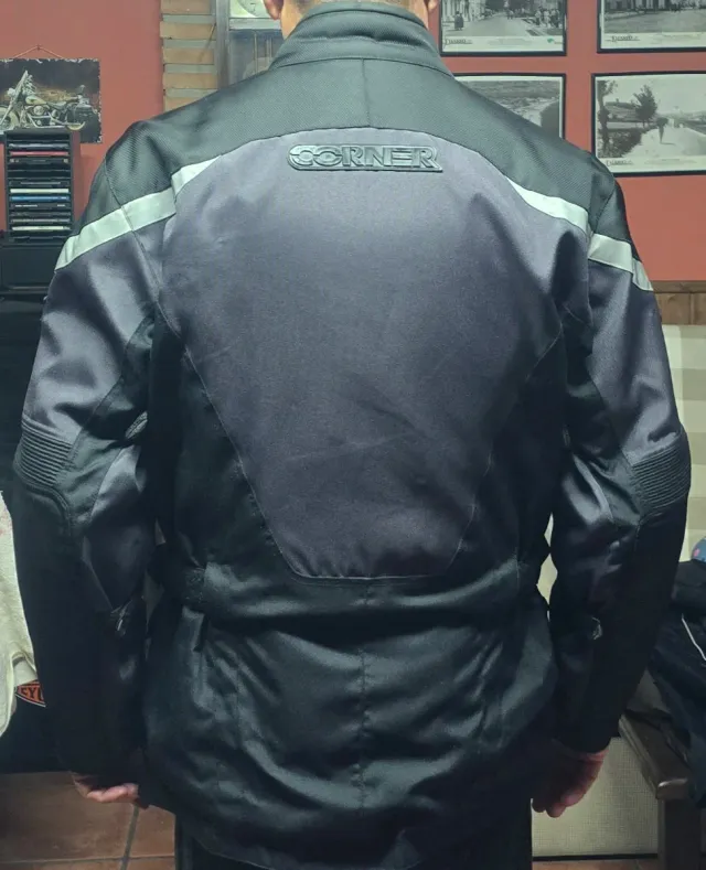 Chaqueta Cordura Moto Negra Protecciones