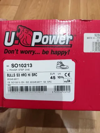 Zapatos Power Toe Talla 45 con protección hierro