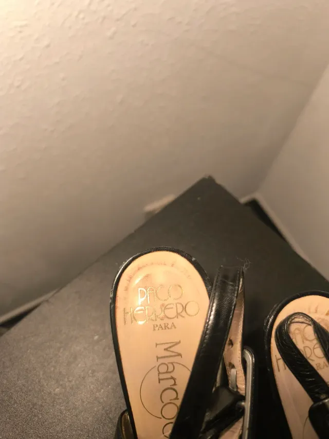 Zapatos Dior Negros Talla 38 Slingback Hebilla