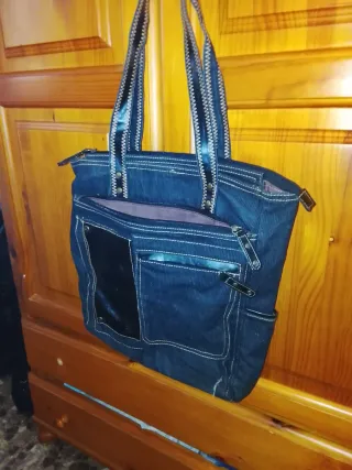 Bolso de Hombro Gabol Negro/Azul