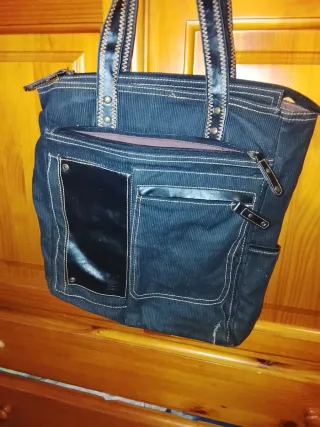 Bolso de Hombro Gabol Negro/Azul