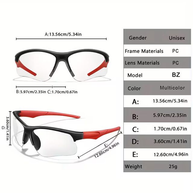 Gafas de sol deportivas fotocromáticas