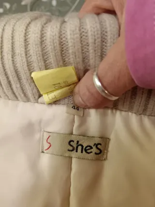 Piumino donna beige/bianco