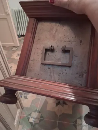 Jardinera madera maciza y latón,para interior