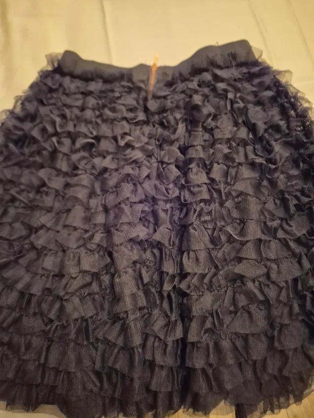 Gonna nera con rouches 12 13 anni