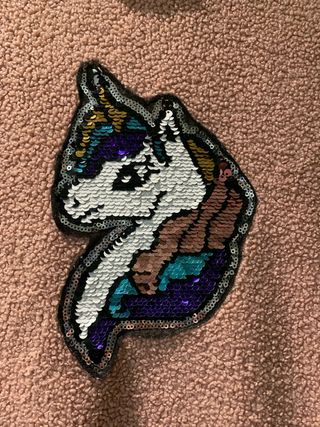 Sudadera niña capucha unicornio lentejuelas T7