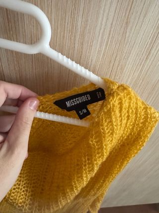 Cárdigan oversize Missguided amarillo