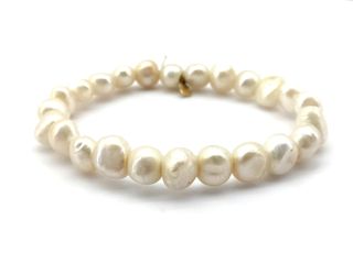 pulsera oro 18k con piedra con perla