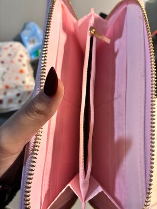 Portafoglio zip troll con capelli arcobaleno nuovo