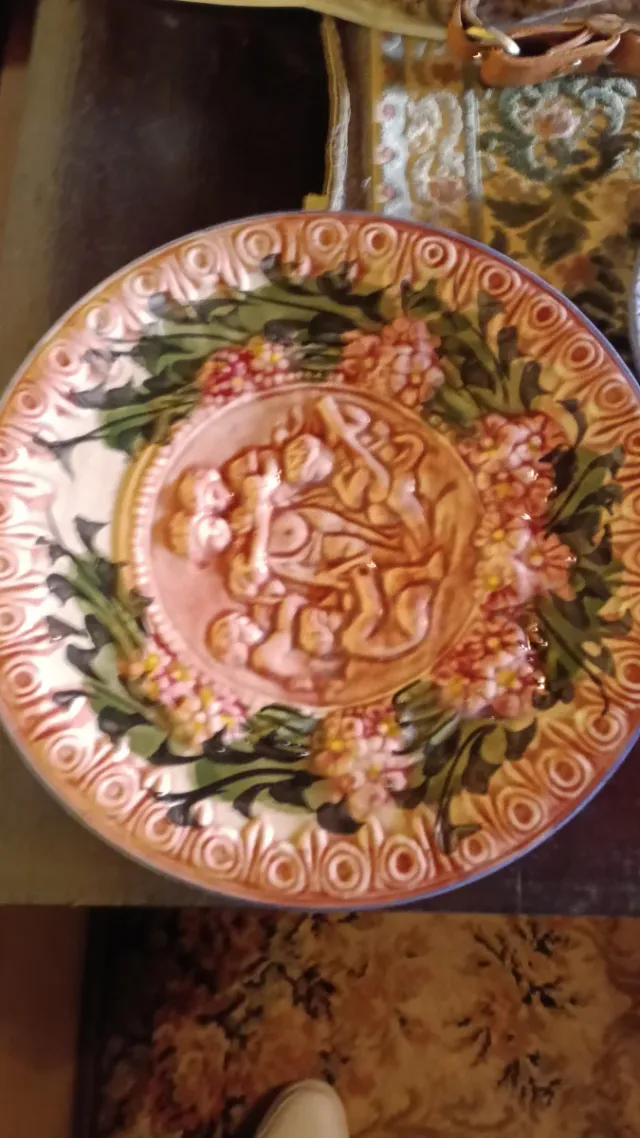 Juego de platos decorativos colores vistosos