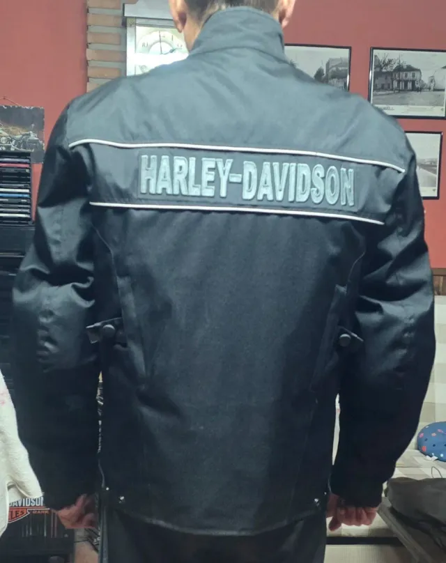 Chaqueta Negra Cordura con Protecciones