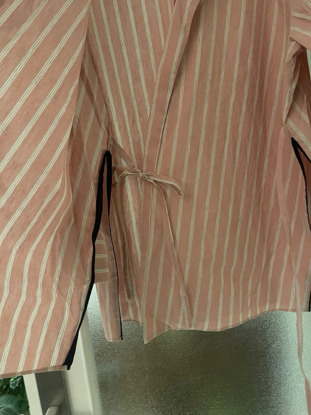 Camisa cruzada Zara rayas M