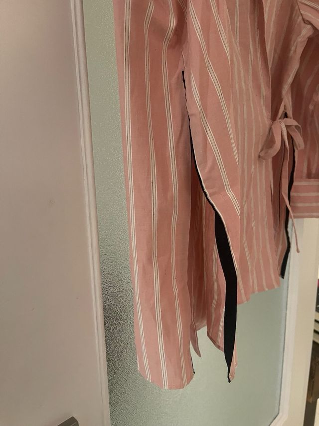 Camisa cruzada Zara rayas M