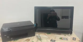 Ordenador HP táctil Todo en Uno Negro y impresora