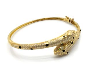 pulsera oro 18k con piedra con circonita