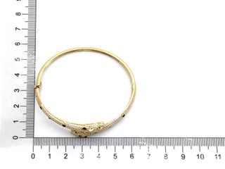 pulsera oro 18k con piedra con circonita
