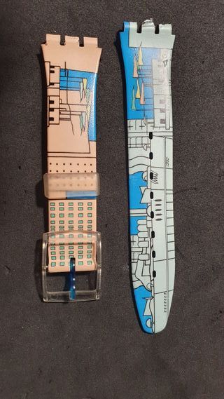 3 cinturino Swatch usati con gomma OK